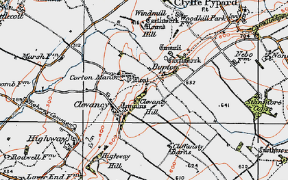 Old map of Woohill Village in 1919