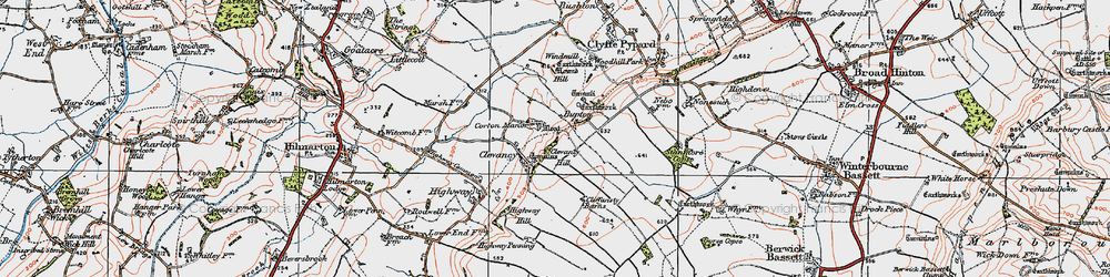 Old map of Woohill Village in 1919