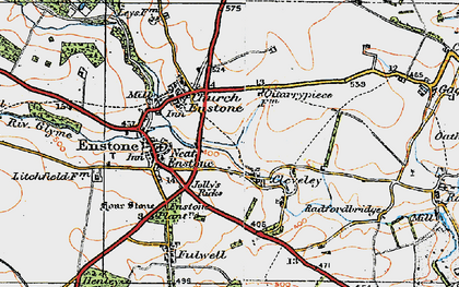 Old map of Cleveley in 1919