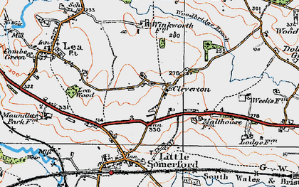 Old map of Cleverton in 1919