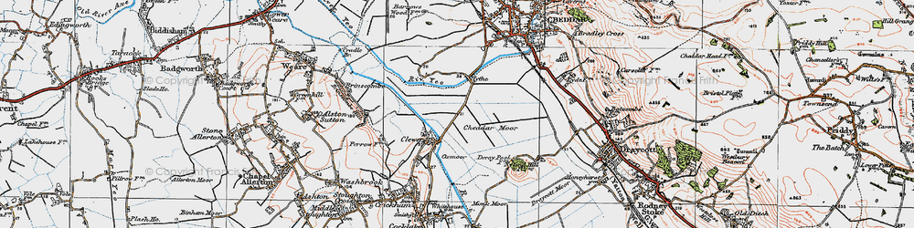 Old map of Clewer in 1919