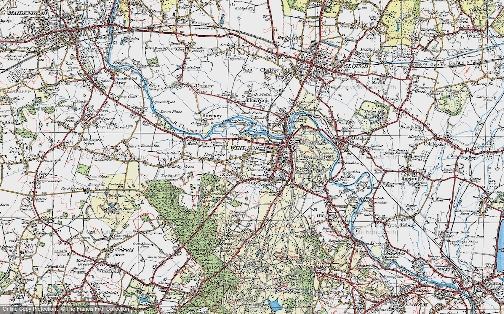 Old Map of Clewer New Town, 1920 in 1920