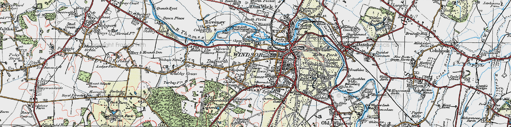 Old map of Clewer New Town in 1920