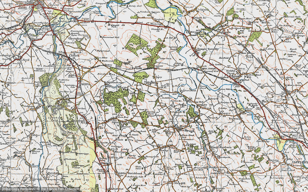 Old Map of Historic Map covering Leith Bank in 1925