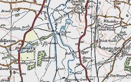 Old map of Birmingham & Fazeley Canal in 1921