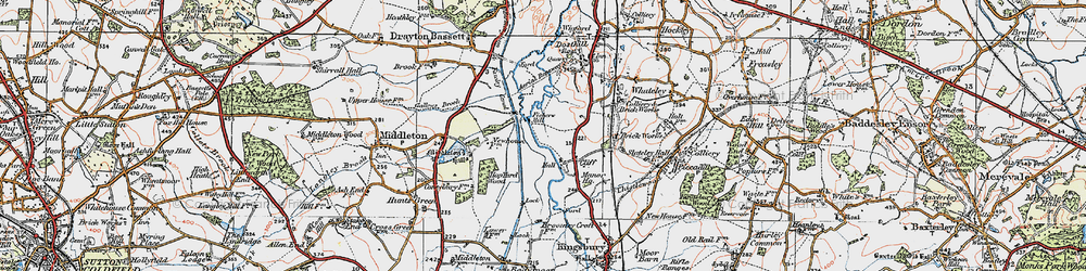 Old map of Cliff in 1921