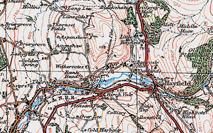 Old map of Cliff in 1923