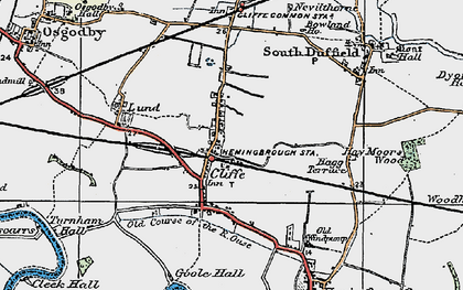 Old map of Cliffe in 1924