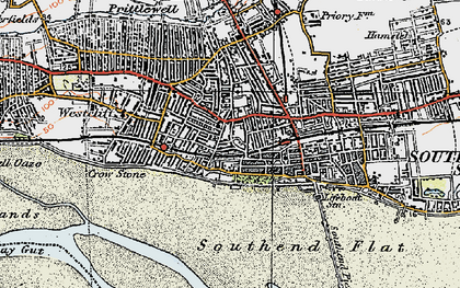 Old map of Clifftown in 1921