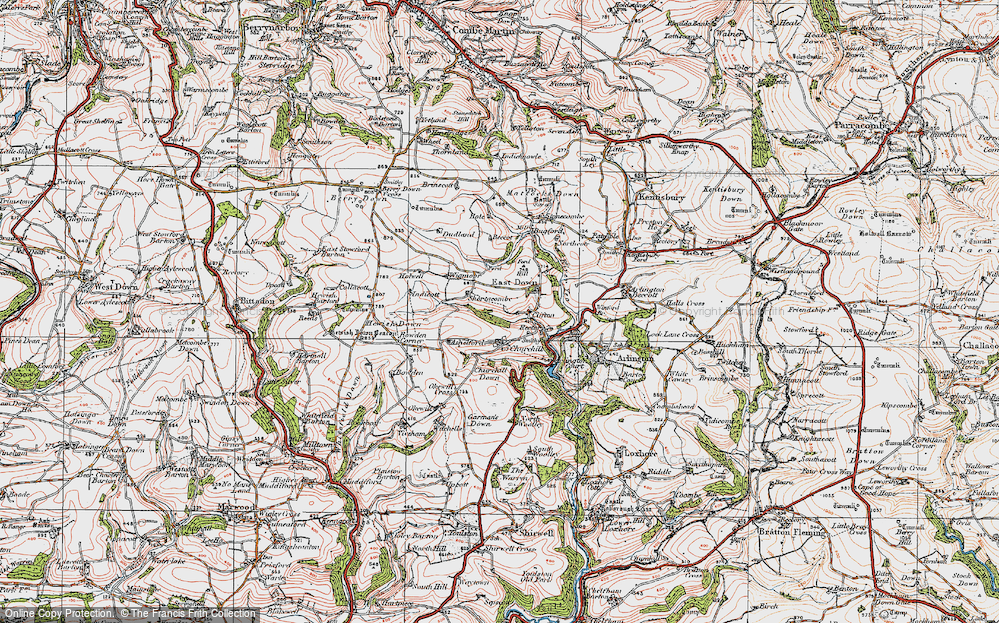 Old Map of Historic Map covering Beccot in 1919