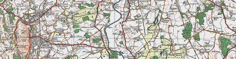 Old map of Clifton in 1920