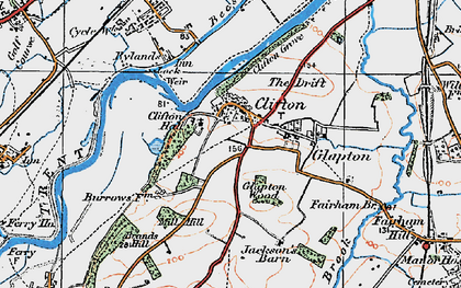 Old map of Brands Hill in 1921