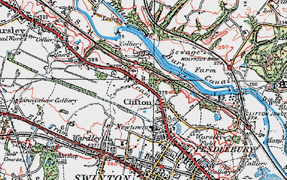 Old map of Clifton in 1924