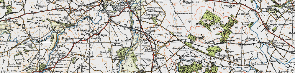 Old map of Brougham in 1925