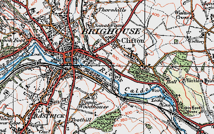 Old map of Bradley Wood in 1925