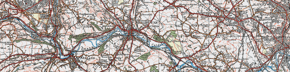 Old map of Bradley Wood in 1925