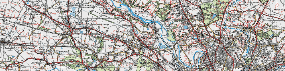 Old map of Clifton Green in 1924