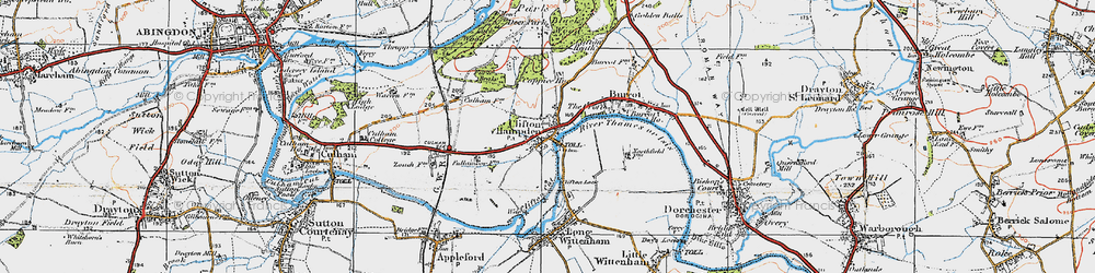Old map of Clifton Hampden in 1919