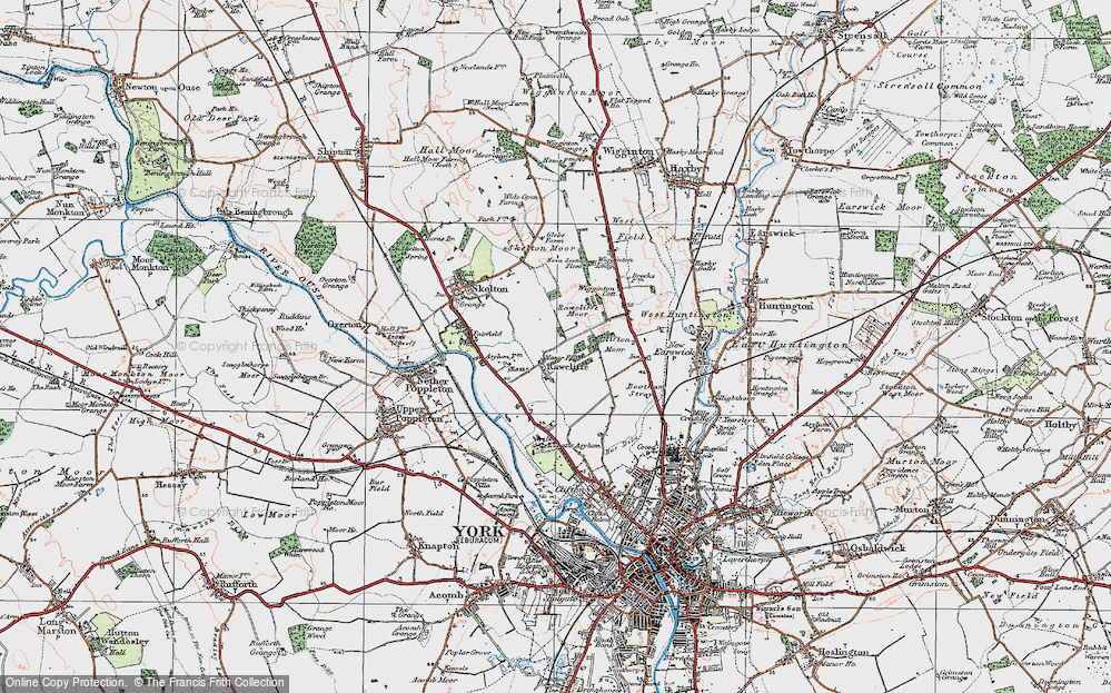 Old Map of Clifton Moor, 1924 in 1924