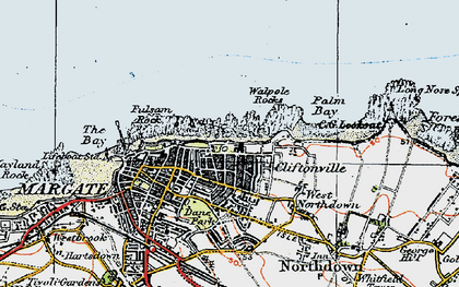 Old map of Cliftonville in 1920