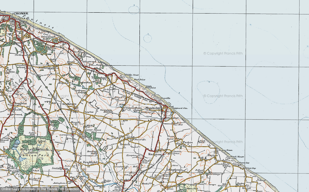 Old Map of Cliftonville, 1922 in 1922