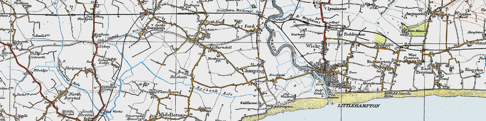 Old map of Climping in 1920