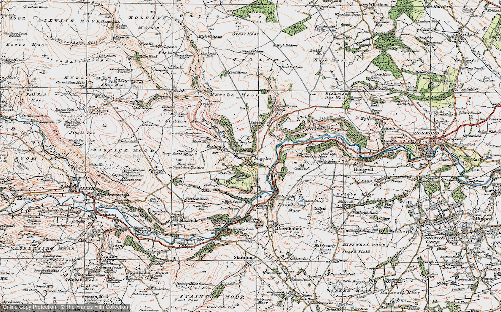 Old Map of Clints, 1925 in 1925