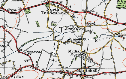 Old map of Clippings Green in 1921