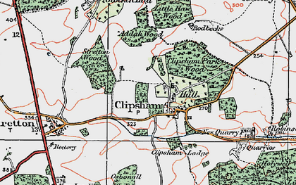 Old map of Addah Wood in 1922