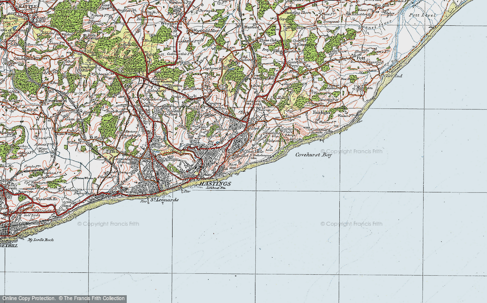 Old Map of Clive Vale, 1921 in 1921