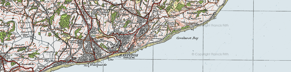 Old map of Clive Vale in 1921