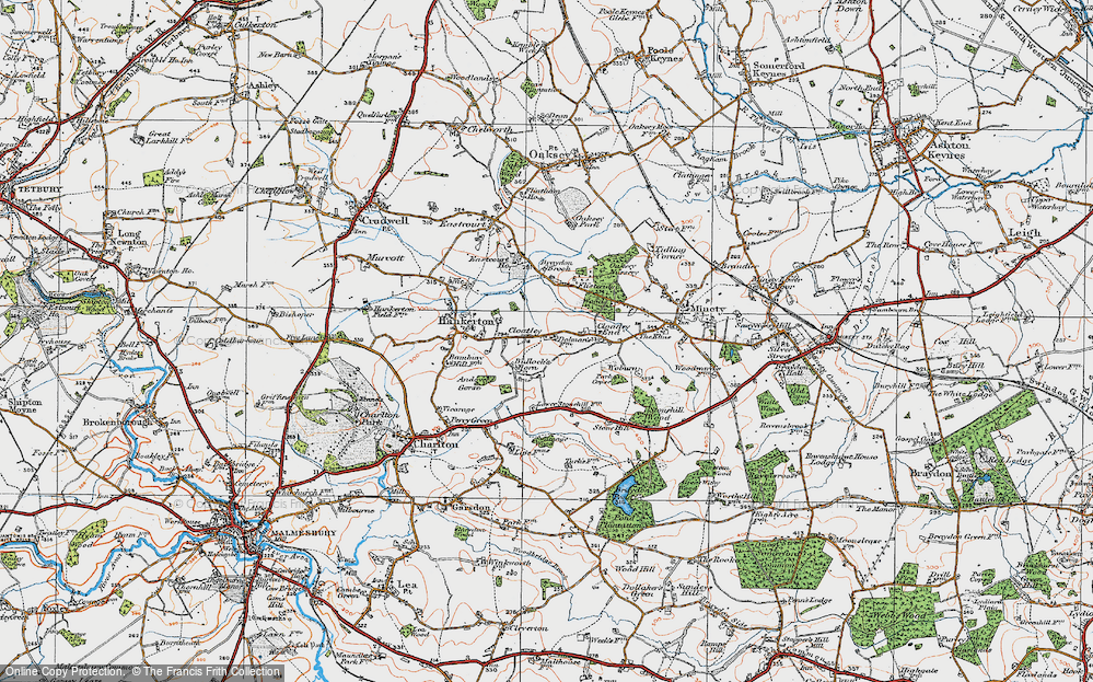 Old Map of Cloatley, 1919 in 1919