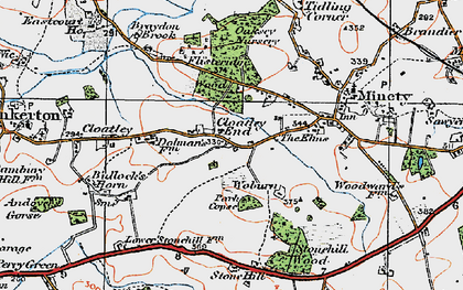 Old map of Cloatley End in 1919