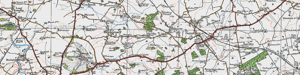 Old map of Cloatley End in 1919