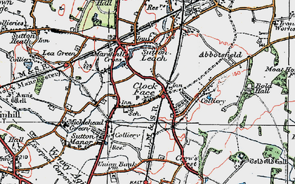 Old map of Clock Face in 1923