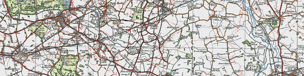 Old map of Clock Face in 1923