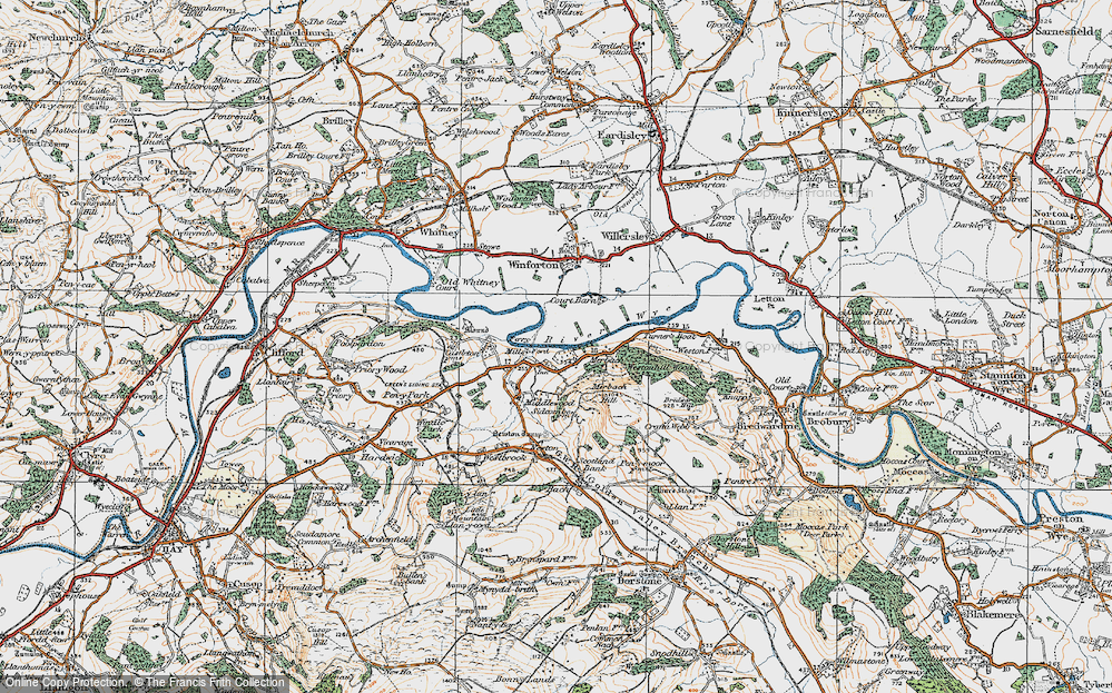 Old Map of Clock Mills, 1919 in 1919