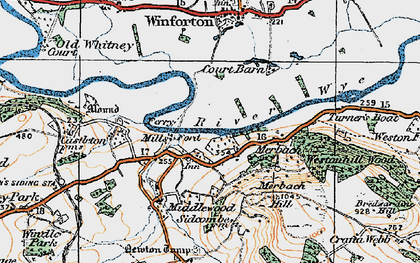 Old map of Clock Mills in 1919