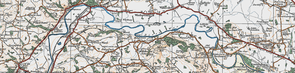 Old map of Clock Mills in 1919