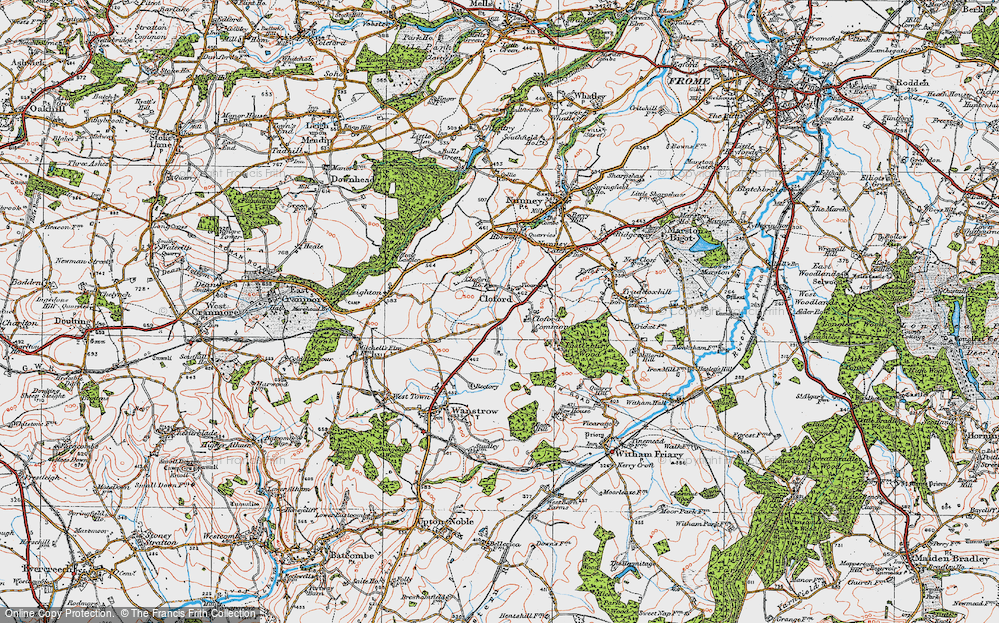 Old Map of Cloford Common, 1919 in 1919