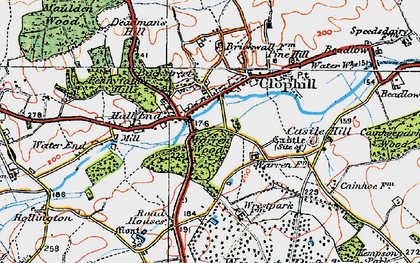 Old map of Clophill in 1919