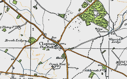 Old map of Barnwell Wold in 1920