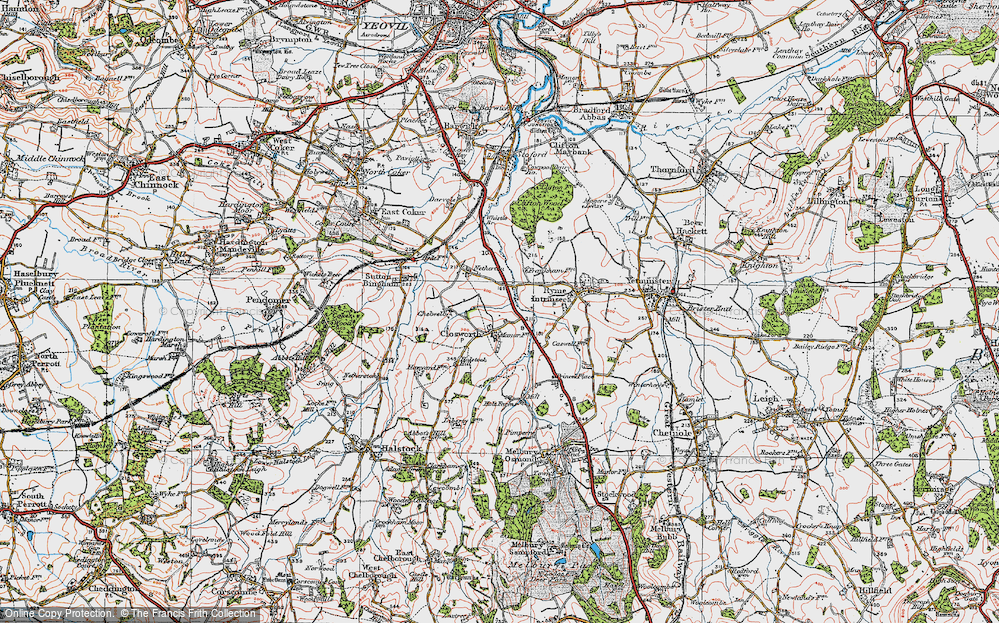 Old Map of Closworth, 1919 in 1919