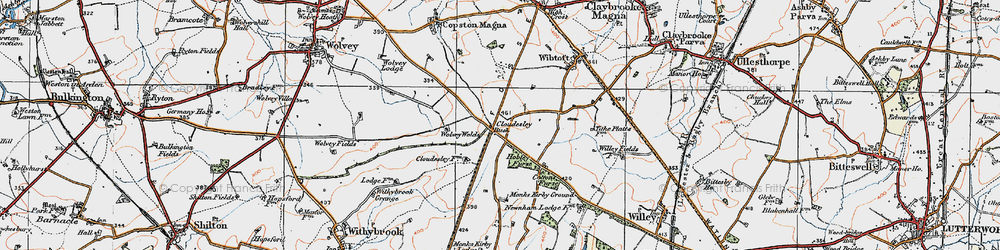 Old map of Cloudesley Bush in 1920