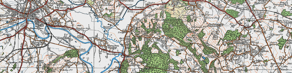 Old map of Blackbury in 1920