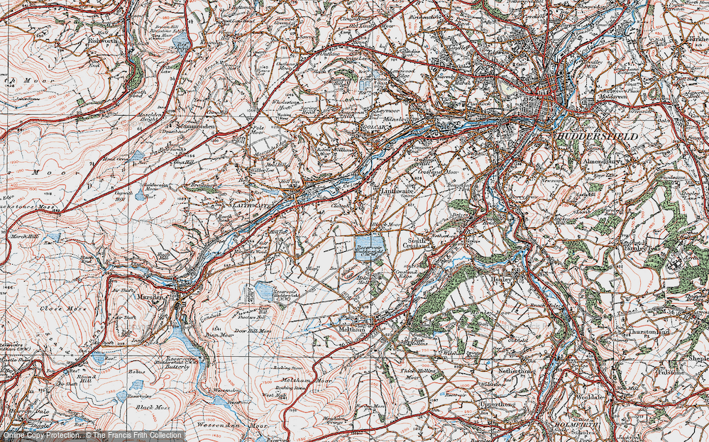 Old Map of Clough, 1924 in 1924
