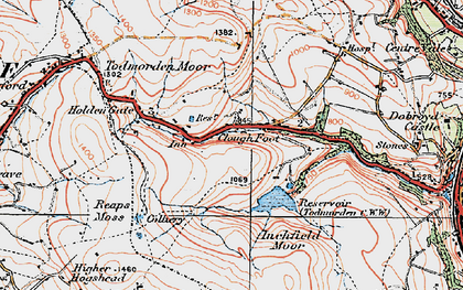 Old map of Clough Foot in 1924