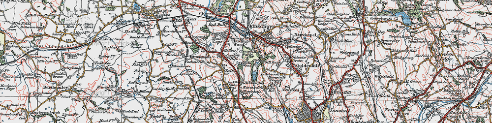 Old map of Clough Hall in 1921