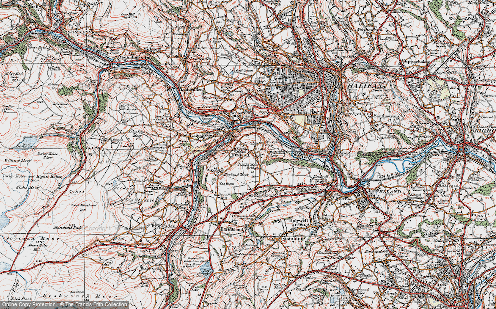 Old Map of Clough Head, 1925 in 1925