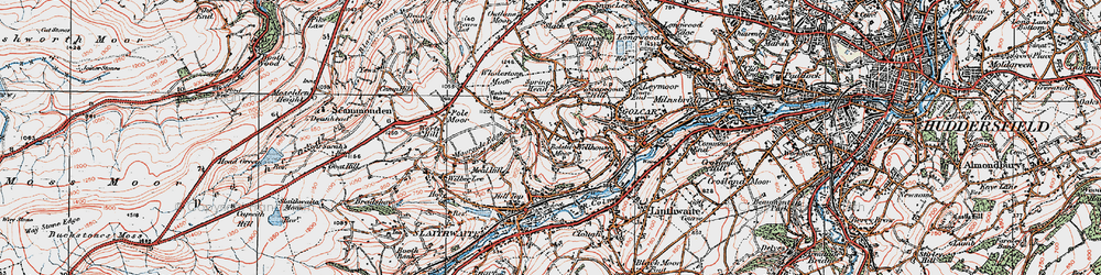 Old map of Clough Head in 1925